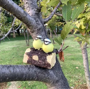 Kleine Harz Vogel Figur Garten Dekoration Ast Ornament schöne Nahaufnahme