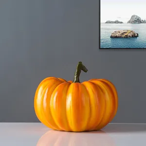 Simulation Resin Pumpkin Figurine Halloween Home Decor Ornament American Country Style Desktop Decor Prop