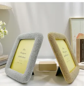 Resin beaded photo frame 5x7 inch luxury tabletop picture frame for home decor office desk