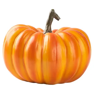 Simulated resin pumpkin ornament, perfect for Halloween decor, photography prop and display.