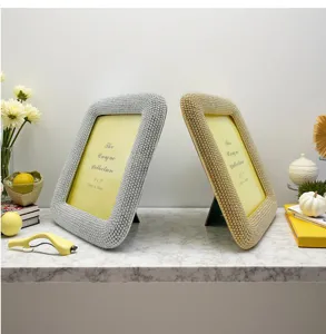 Resin beaded picture frame 5x7 decorative photo frame for home tabletop office decor