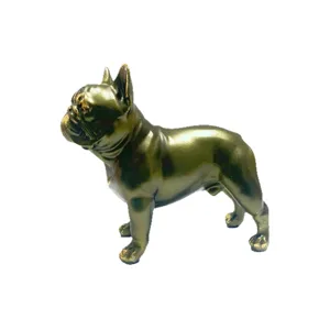 Creative resin French bulldog dog statue European home decor living room desk ornament