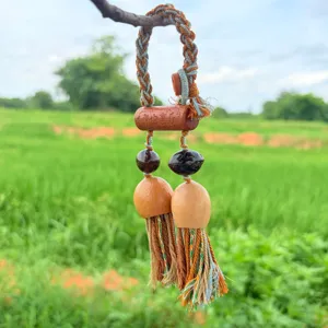 Ciondolo sospeso in guscio di semi naturali fatto a mano carillon vento borsa auto decorazione