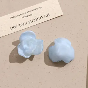 Ice translucent rose flower acrylic jewelry patch DIY accessories for earrings keychain