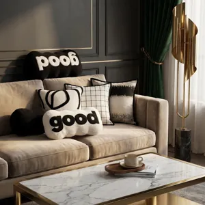 Luxury letter printed sofa throw pillow cushion for modern living room home decor soft