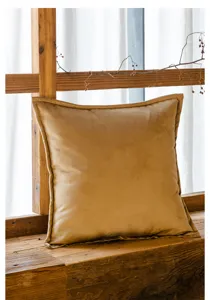 Kuscheliges Samt Kissen für Sofa, warmer Maillard Stil Zierkissen für Herbst und Winter.