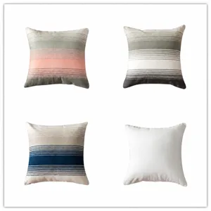 Nordic minimalist throw pillow covers set, stylish striped and solid design for home decor.