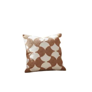 Cream tufted abstract throw pillow cover for living room sofa decoration cushion 45cm