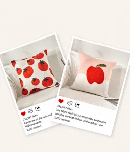 Nordic minimalist fruit embroidered throw pillow canvas cushion sofa cover home decor