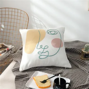 Abstract face throw pillow cover decorative cushion modern nordic home decor sofa bed pillowcase