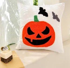 Halloween pumpkin throw pillow case decorative plush cushion cover for sofa bed home decor