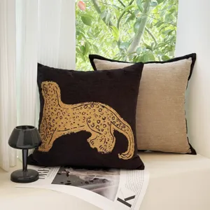 Mid-Century Modern Artist Throw Pillow Cover Chenille Abstract Animal Plant Decorative Cushion Case For Living Room Sofa Home Decor