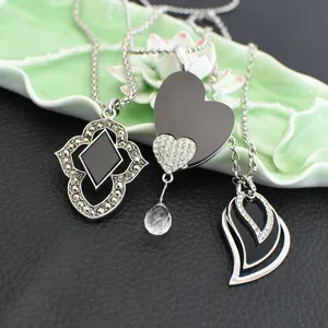 Long Sweater Chain Rhinestone Alloy Necklace Women Multi Layer Thai Silver Necklace Geometric Pendant Jewelry Gift