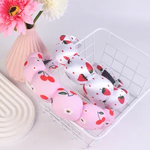 Cloud padded headband with cute cherry and strawberry patterns, soft daily hair accessory.
