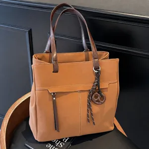 Women Large Capacity Tote Bag Retro Casual Commuter Shoulder Bag Multifunctional Convertible Backpack PU Leather Handbag