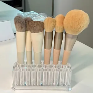 Transparent Acrylic Makeup Brush Holder 26 Holes Desktop Cosmetics Organizer Storage Rack For Eyebrow Pencil Brushes