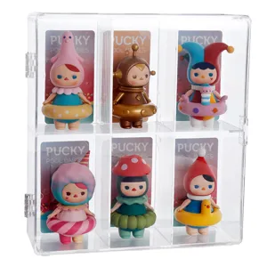 Transparente Acryl-Vitrinenbox mit sechs Fächern für Sammler-Sammelfiguren und Designer-Spielzeug.