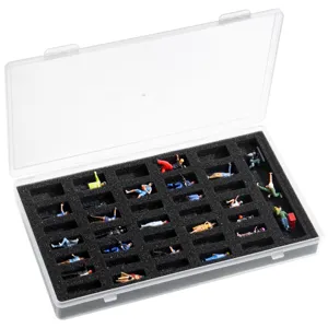 1:64 Maßstab Miniaturen Aufbewahrungsbox transparente Plastikbox mit Schaumstoffeinlage
