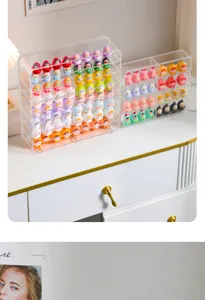 Klare Acryl Aufbewahrungsbox für Mini Überraschungsfiguren, transparenter Puppen Display Ständer.