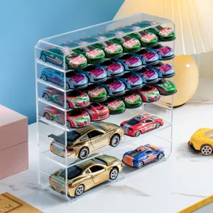 Vitrina organizadora de acrílico transparente para coche de juguete a escala 1:64 miniaturas.