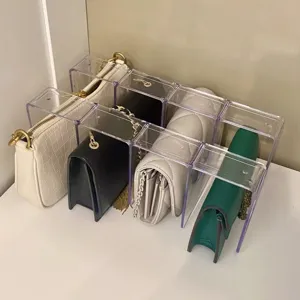 Transparante acryl tasjes organizer voor kast, multi-slot handtas opbergstandaard.