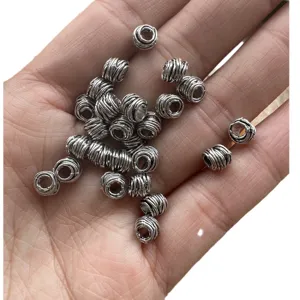 Tibetan silver metal spacer beads antique snake style DIY jewelry findings for bracelets