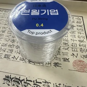 Clear elastic string 0.4mm for bracelets, durable PU beading cord, crystal jewelry DIY thread spool.