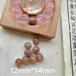 Accessori per Gioielli Fai da Te Cabochon in Pietra del Sole Perline di Cristallo E Ciondoli Fiocco Argento Per Gioielli