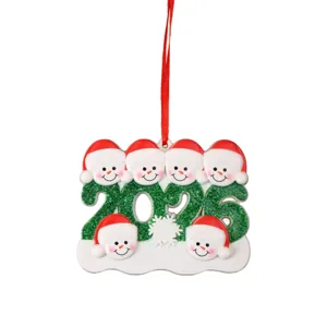 2026 Ornament sospeso in acrilico pupazzo di neve famiglia Natale decorazione albero principale