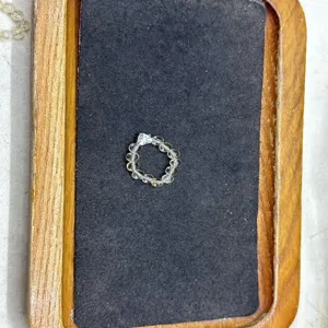 Anillo de cuentas de cristal citrino accesorio DIY joyeria artesanal para regalar