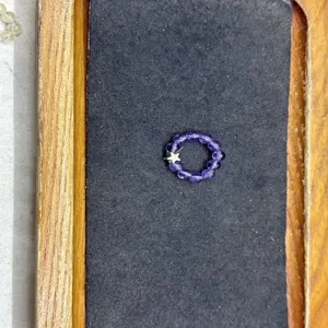 Anillo de cuentas de amatista morada con colgante de estrella accesorio de joyería DIY