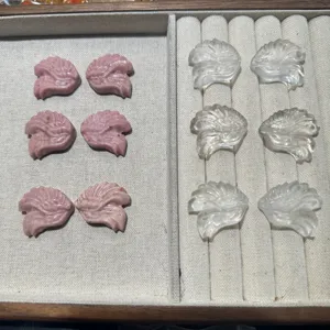 Natural crystal and stone angel wing feather carved beads for DIY bracelet jewelry making.