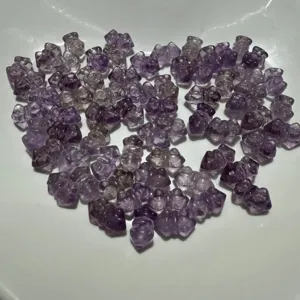 Natural amethyst vajra pestle loose beads for diy bracelet necklace jewelry making components