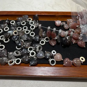 Natürlicher Mondstein Sonnenstein Herz Anhänger Schmuck Zubehör Großhandel Lot