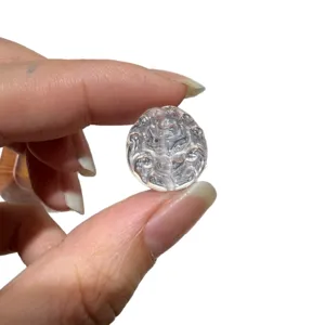Natural white crystal small carved gemstone pendant for DIY jewelry making accessories
