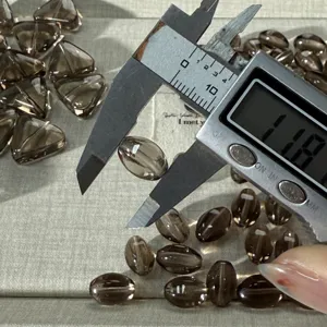 Natural smoky quartz gemstone beads loose wholesale jewelry making DIY craft accessories