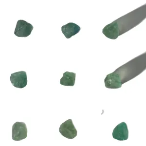 Natural green fluorite rough stone drilled loose beads crystal healing jewelry accessory