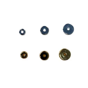 Round metal spacer beads 18k gold plated silver DIY bracelet necklace jewelry making parts