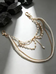 Meerlaagse parelketting accessoire retro streetwear metalen broekketting hanger
