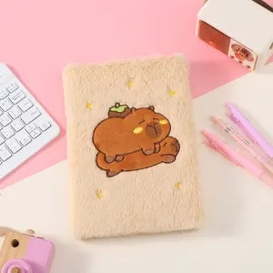 Flauschiges niedliches Pluesch Notizbuch tragbarer Mini Notizblock Cartoon Buch neu