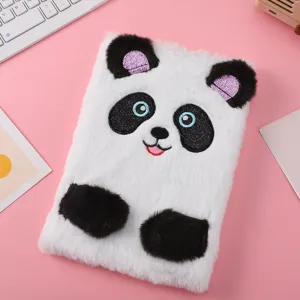 Simpatico taccuino di peluche panda diario fluffy carino per bambini e ragazze!