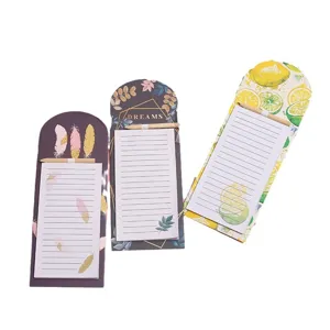 Colorful creative magnetic memo notepad set with cute patterns for daily office and study use.