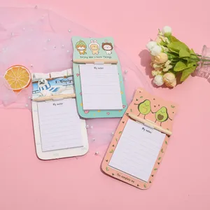 Cute magnetic memo pad fridge sticker cartoon notepad with pen for daily notes and home decor.