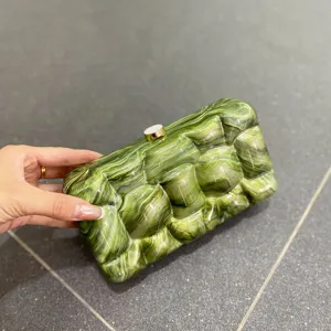 Luxus Acryl Hartschale Umhängetasche Farbverlauf Bonbonfarbe Kette Schultertasche Mode Abendtasche Für Damen
