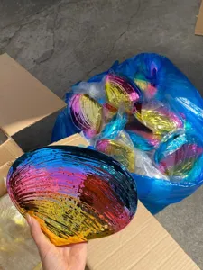 Regenbogen Acryl Muschel Abendtasche, stilvolle schillernde Schalen Umhängetasche.