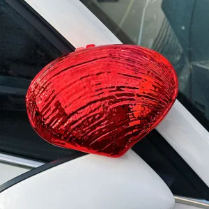 Rote Acryl Muschel Abendtasche, einzigartige Muschelform Designer Umhängetasche für Damen.
