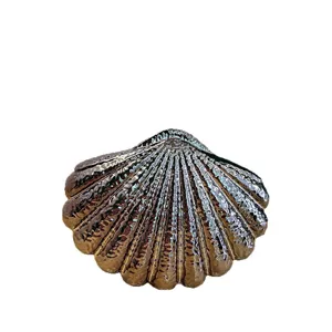 Shell-shaped acrylic evening bag, stylish candy color crossbody clutch purse for women.