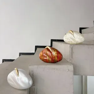 Stilvolle Acryl Mango Clutch Tasche, Nische Design Kiesel Schultertasche, elegante Umhängetasche