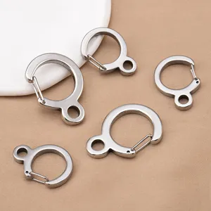 304 Stainless Steel C-Ring Keychain DIY Jewelry Making Hardware Accessories Part