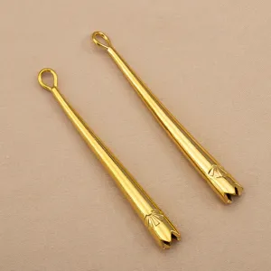 304 edelstahl 18k vergoldet langer kegel anhänger diy halskette armband schmuck zubehör